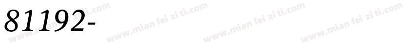 81192字体转换