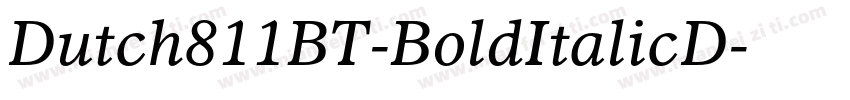 Dutch811BT-BoldItalicD字体转换