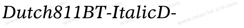 Dutch811BT-ItalicD字体转换