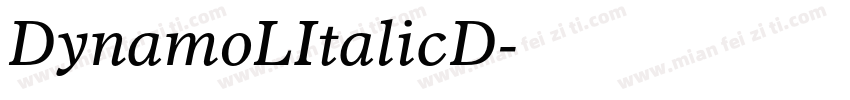 DynamoLItalicD字体转换