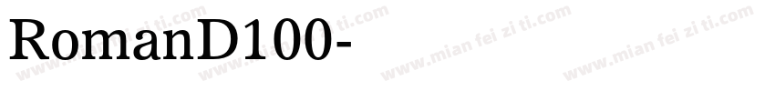 RomanD100字体转换