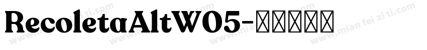 RecoletaAltW05字体转换
