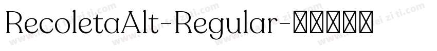 RecoletaAlt-Regular字体转换