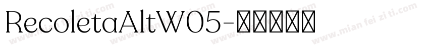 RecoletaAltW05字体转换
