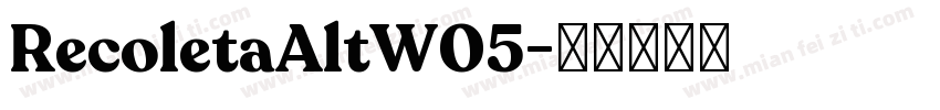 RecoletaAltW05字体转换