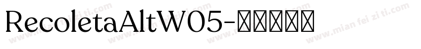 RecoletaAltW05字体转换
