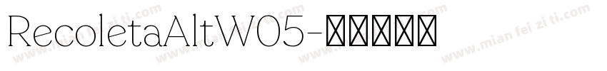 RecoletaAltW05字体转换