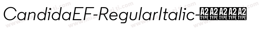 CandidaEF-RegularItalic字体转换