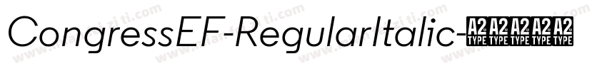 CongressEF-RegularItalic字体转换