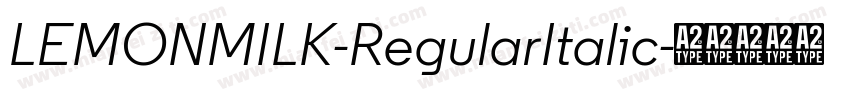LEMONMILK-RegularItalic字体转换