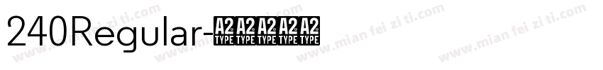 240Regular字体转换