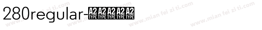 280regular字体转换