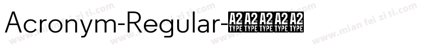 Acronym-Regular字体转换