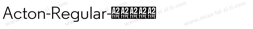 Acton-Regular字体转换