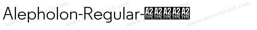 Alepholon-Regular字体转换