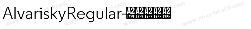 AlvariskyRegular字体转换
