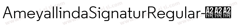 AmeyallindaSignaturRegular字体转换
