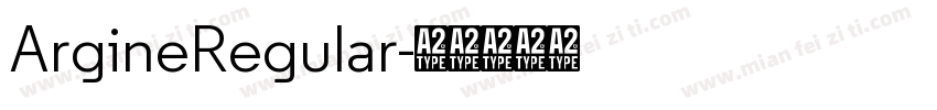 ArgineRegular字体转换
