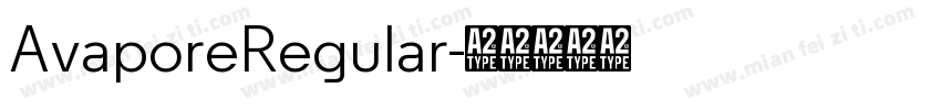 AvaporeRegular字体转换