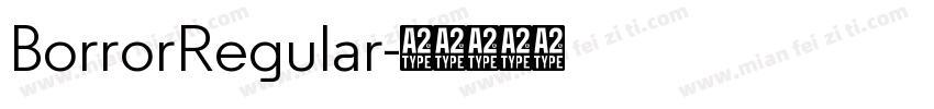 BorrorRegular字体转换