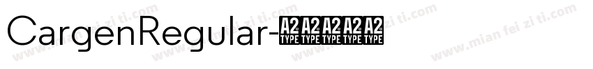 CargenRegular字体转换