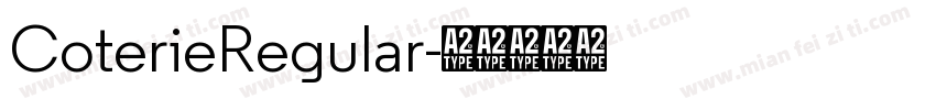 CoterieRegular字体转换