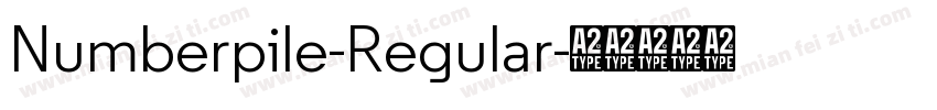 Numberpile-Regular字体转换