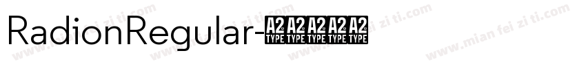 RadionRegular字体转换