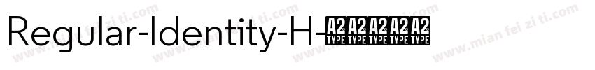 Regular-Identity-H字体转换
