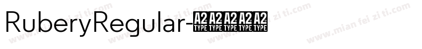 RuberyRegular字体转换