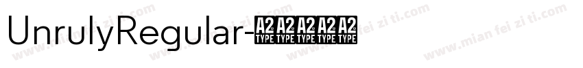 UnrulyRegular字体转换