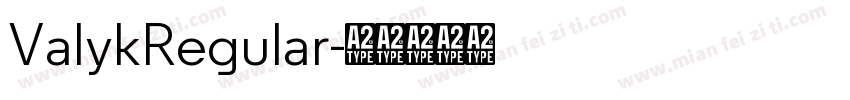 ValykRegular字体转换