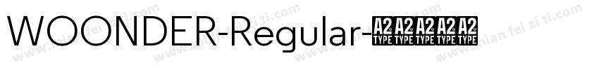 WOONDER-Regular字体转换