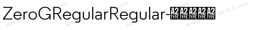 ZeroGRegularRegular字体转换