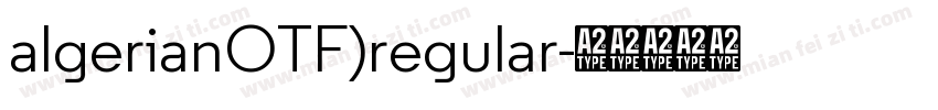 algerianOTF)regular字体转换