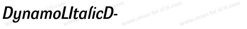 DynamoLItalicD字体转换