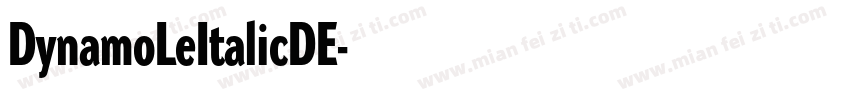 DynamoLeItalicDE字体转换