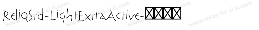 ReliqStd-LightExtraActive字体转换