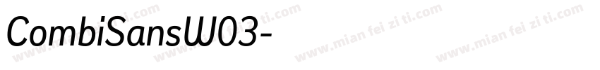 CombiSansW03字体转换