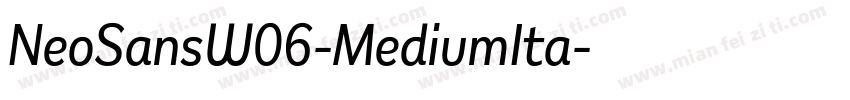 NeoSansW06-MediumIta字体转换