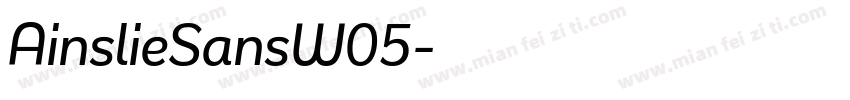 AinslieSansW05字体转换