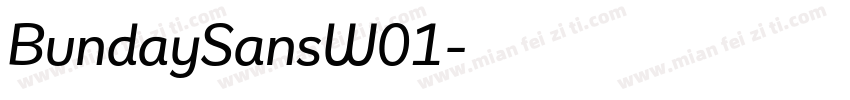 BundaySansW01字体转换