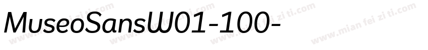 MuseoSansW01-100字体转换