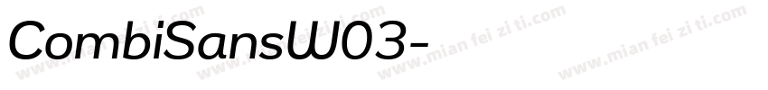 CombiSansW03字体转换