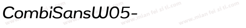 CombiSansW05字体转换