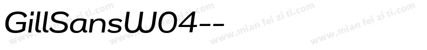 GillSansW04-字体转换