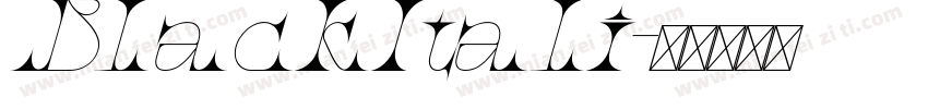BlackItali字体转换