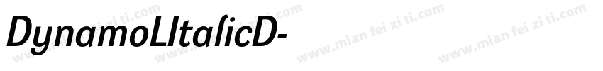 DynamoLItalicD字体转换