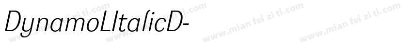 DynamoLItalicD字体转换