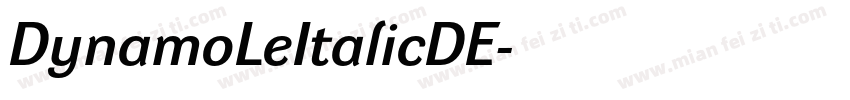 DynamoLeItalicDE字体转换